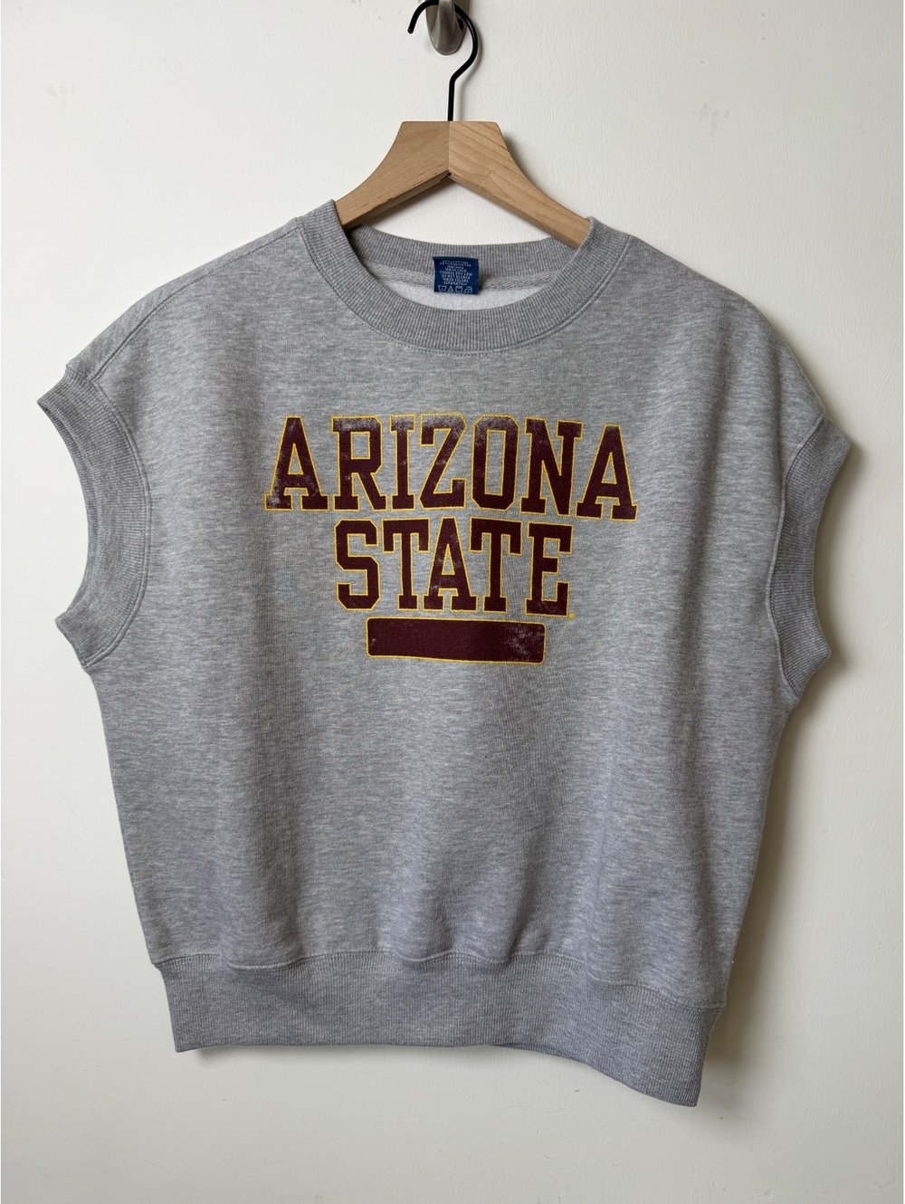 Blue 84 Arizona State Sun Devils Sleeveless Muscle Tee Gray Maroon Gold NWOT M